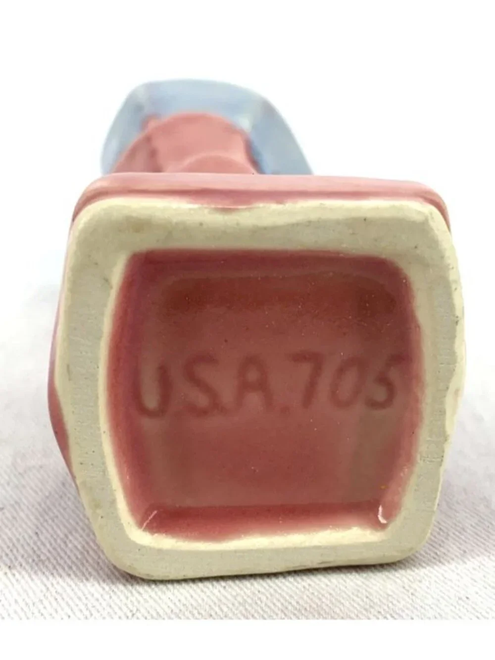 Shawnee Vase Pink Blue Figural 5